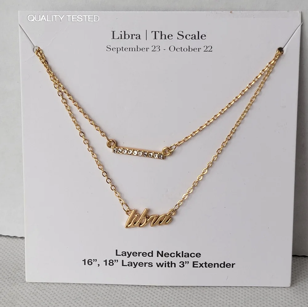 Libra Zodiac Layered Necklace